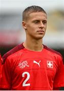 17 October 2023; Yannick Niedermann of Switzerland before the UEFA European U17 Championship qualifying group 10 match between Switzerland and Republic of Ireland at Turner's Cross in Cork. Photo by Eóin Noonan/Sportsfile