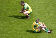 11 July 2004; Donegal's Barry Monaghan, right, and team-mate Shane Carr show their disappointment after defeat to Armagh. Bank of Ireland Ulster Senior Football Championship Final, Armagh v Donegal, Croke Park, Dublin. Picture credit; Brian Lawless / SPORTSFILE