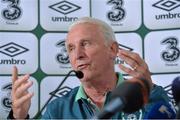 5 September 2013; Republic of Ireland manager Giovanni Trapattoni during a press conference ahead of their 2014 FIFA World Cup Qualifier Group C game against Sweden on Friday. Republic of Ireland Press Conference, Aviva Stadium, Lansdowne Road, Dublin. Picture credit: Matt Browne / SPORTSFILE