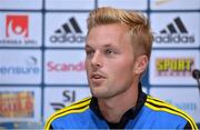 5 September 2013; Sweden's Sebastian Larsson during a press conference ahead of their 2014 FIFA World Cup Qualifier Group C game against the Republic of Ireland on Friday. Sweden Squad Press Conference, Aviva Stadium, Lansdowne Road, Dublin. Picture credit: Matt Browne / SPORTSFILE