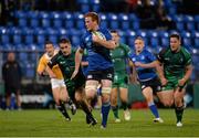 6 September 2013; Peadar Timmons, Leinster, bursts through the Connacht defence on the way to scoring his side's first try. Under 20 Interprovincial, Leinster v Connacht, Donnybrook Stadium, Donnybrook, Dublin. Picture credit: Ray McManus / SPORTSFILE