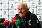 7 September 2013; Republic of Ireland manager Giovanni Trapattoni during a press conference ahead of their 2014 FIFA World Cup Qualifier Group C game against Austria on Tuesday. Republic of Ireland Press Conference, Gannon Park, Malahide, Co. Dublin. Photo by Sportsfile