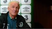 7 September 2013; Republic of Ireland manager Giovanni Trapattoni during a press conference ahead of their 2014 FIFA World Cup Qualifier Group C game against Austria on Tuesday. Republic of Ireland Press Conference, Gannon Park, Malahide, Co. Dublin. Photo by Sportsfile