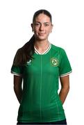 22 October 2023; Kate Thompson during a Republic of Ireland Women Under-19's portrait session at the Pillo Hotel in Ashbourne, Meath. Photo by Stephen McCarthy/Sportsfile