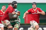 29 October 2023; Edwin Edogbo of Munster carries the ball during the United Rugby Championship match between Benetton and Munster at Stadio Monigo in Treviso, Italy. Photo by Massimiliano Carnabuci/Sportsfile