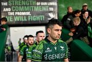 28 October 2023; Tiernan O’Halloran of Connacht during the United Rugby Championship match between Connacht and Glasgow Warriors at The Sportsground in Galway. Photo by Ramsey Cardy/Sportsfile