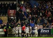 4 November 2023; Cobh Ramblers players celebrate their sides first goal scored by Matthew McKevitt during the SSE Airtricity Men's First Division Play-Off Final between Waterford and Cobh Ramblers at Turner's Cross in Cork. Photo by Michael P Ryan/Sportsfile