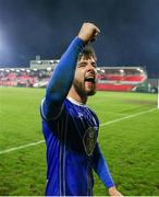 4 November 2023; Ryan Burke of Waterford celebrates after his side's victory in the SSE Airtricity Men's First Division Play-Off Final between Waterford and Cobh Ramblers at Turner's Cross in Cork. Photo by Michael P Ryan/Sportsfile