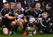 5 November 2023; Newcastle West joint-captain Iain Corbett with his son Dylan, who was born on Tuesday, October 31, 2023, after the Limerick County Senior Club Football Championship final match between Adare and Newcastle West at TUS Gaelic Grounds in Limerick. Photo by Tom Beary/Sportsfile