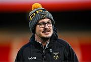 4 November 2023; Dragons head coach Dai Flanagan before the United Rugby Championship match between Munster and Dragons at Thomond Park in Limerick. Photo by Piaras Ó Mídheach/Sportsfile