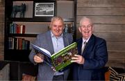 6 November 2023; Monaghan County Board chairman Declan Flanagan and Photographer and Sportsfile founder Ray McManus during the launch of A Season of Sundays 2023 at The Croke Park Hotel in Dublin. Photo by Piaras Ó Mídheach/Sportsfile