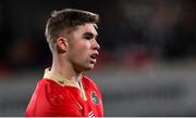 10 November 2023; Jack Crowley of Munster during the United Rugby Championship match between Ulster and Munster at Kingspan Stadium in Belfast. Photo by Ramsey Cardy/Sportsfile