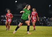 11 November 2023; Erin McLoughlin of Peamount United celebrates after scoring her side's third goal, a penalty, during the SSE Airtricity Women's Premier Division match between Peamount United and Sligo Rovers at PRL Park in Greenogue, Dublin. Photo by Stephen McCarthy/Sportsfile