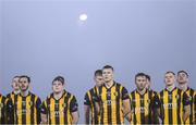 11 November 2023; Crossmaglen Rangers players, from left, Jamie Clarke, Orin McKeown, Rian O'Neill, Chris Crowley and Cian McConville before the AIB Ulster GAA Football Senior Club Championship quarter-final match between Trillick of Tyrone and Crossmaglen Rangers of Armagh at O'Neills Healy Park in Omagh, Tyrone. Photo by Ramsey Cardy/Sportsfile