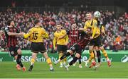 12 November 2023; Mark Doyle of St Patrick's Athletic scores his side's first goal during the Sports Direct FAI Cup Final between Bohemians and St Patrick's Athletic at the Aviva Stadium in Dublin. Photo by Seb Daly/Sportsfile