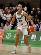 12 November 2023; Leila Lacan of France during the FIBA Women's EuroBasket Championship qualifier match between Ireland and France at the National Basketball Arena in Tallaght, Dublin. Photo by Brendan Moran/Sportsfile