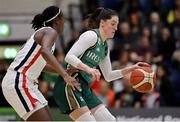 12 November 2023; Jessica Scannell of Ireland in action against Mamignan Toure of France during the FIBA Women's EuroBasket Championship qualifier match between Ireland and France at the National Basketball Arena in Tallaght, Dublin. Photo by Brendan Moran/Sportsfile