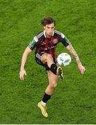 12 November 2023; Dylan Connolly of Bohemians during the Sports Direct FAI Cup Final between Bohemians and St Patrick's Athletic at the Aviva Stadium in Dublin. Photo by Michael P Ryan/Sportsfile