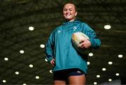 17 November 2023; Vikki Wall poses for a portrait during the Ireland media day ahead of the HSBC SVNS Season at the IRFU High Performance Centre in Dublin. Photo by Ben McShane/Sportsfile