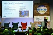 18 November 2023; Founder and Medical Director, ExWell, Dr. Noel McCaffrey speaking at the Irish Life GAA Healthy Club Conference 2023 at Croke Park in Dublin. Photo by Tyler Miller/Sportsfile