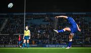 18 November 2023; Ross Byrne of Leinster kicks a conversion to take him past 1000 points for Leinster during the United Rugby Championship match between Leinster and Scarlets at the RDS Arena in Dublin. Photo by Harry Murphy/Sportsfile