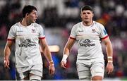 17 November 2023; Dave Ewers, right, and David McCann of Ulster during the United Rugby Championship match between Ulster and Emirates Lions at Kingspan Stadium in Belfast. Photo by Ramsey Cardy/Sportsfile