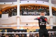 22 November 2023; Spectators watch on at Gary Cully during public workouts, held at Liffey Valley Shopping Centre in Clondalkin, Dublin, ahead of his WBA continental Europe lightweight title fight with Reece Mould, on November 25th at 3Arena in Dublin. Photo by Stephen McCarthy/Sportsfile