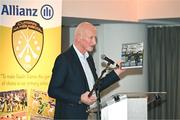 24 November 2023; Former Kilkenny hurling manager Brian Cody speaking at the launch of the Allianz Cumann na mBunscol 50th anniversary book, &quot;50 Bliain ag Fás’, at Croke Park in Dublin. Photo by Sam Barnes/Sportsfile