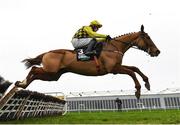 25 November 2023; State Man, with Paul Townend up, jump the last on their way to winning the Unibet Morgiana Hurdle on day one of the Punchestown Winter Festival at Punchestown Racecourse in Kildare. Photo by Matt Browne/Sportsfile