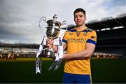 27 November 2023; Na Fianna hurling captain Donal Burke during the launch of the 2023 AIB GAA Leinster Senior Club Championship Finals at Croke Park in Dublin. Photo by Piaras Ó Mídheach/Sportsfile