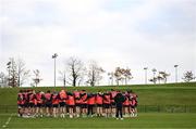 28 November 2023; Munster players huddle during Munster rugby squad training at University of Limerick in Limerick. Photo by Sam Barnes/Sportsfile