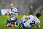 2 December 2023; Eoin Doyle, left, and Cathal Daly of Naas after conceding a late goal during the AIB Leinster GAA Football Senior Club Championship final match between Kilmacud Crokes, Dublin, and Naas, Kildare, at Croke Park in Dublin. Photo by Stephen Marken/Sportsfile