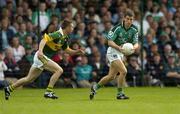 11 July 2004; Conor Fitzgerald, Limerick, in action against Marc O'Se, Kerry. Bank of Ireland Munster Senior Football Championship Final, Limerick v Kerry, Gaelic Grounds, Limerick. Picture credit; Brendan Moran / SPORTSFILE