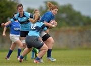 7 September 2013; Mairead Ryan, St, Mary's Ladies RFC in action against NUIM Barnhall Ladies RFC. St, Mary's Ladies RFC v NUIM Barnhall Ladies RFC, during the Leinster Women’s Blitz at Carlow RFC, Co. Carlow. Picture credit: Matt Browne / SPORTSFILE