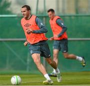 8 September 2013; Republic of Ireland's John O'Shea during squad training ahead of their 2014 FIFA World Cup Qualifier Group C game against Austria on Tuesday. Republic of Ireland Squad Training, Gannon Park, Malahide, Co. Dublin. Picture credit: David Maher / SPORTSFILE