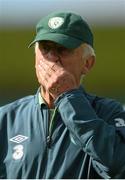 8 September 2013; Republic of Ireland manager Giovanni Trapattoni during squad training ahead of their 2014 FIFA World Cup Qualifier Group C game against Austria on Tuesday. Republic of Ireland Squad Training, Gannon Park, Malahide, Co. Dublin. Picture credit: David Maher / SPORTSFILE