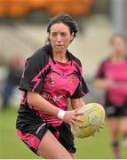 7 September 2013; Edel Hayden, Carlow Coyotes Ladies RFC in action against Old Belvedere Ladies RFC. Carlow Coyotes v Old Belvedere, Final of the Leinster Women’s Blitz at Carlow RFC, Co. Carlow. Picture credit: Matt Browne / SPORTSFILE