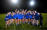 7 December 2023; UCD players celebrate after the 3rd Level Ladies Football League Division 2 final match between UCD and Ulster University at Dundalk Institute of Technology in Dundalk, Louth. Photo by Ben McShane/Sportsfile