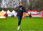 9 December 2023; Kirsty Maher of Ireland during a course inspection and training session ahead of the SPAR European Cross Country Championships at Laeken Park in Brussels, Belgium. Photo by Sam Barnes/Sportsfile