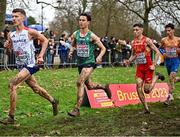 10 December 2023; Jonas Stafford of Ireland competes in the U20 men's 5000m during the SPAR European Cross Country Championships at Laeken Park in Brussels, Belgium. Photo by Sam Barnes/Sportsfile