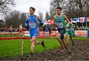 10 December 2023; Abdel Laadjel of Ireland competes in the U23 men's 7000m during the SPAR European Cross Country Championships at Laeken Park in Brussels, Belgium. Photo by Sam Barnes/Sportsfile