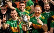 10 December 2023; Michael Warnock, left, and Conor Glass of Glen celebrate after the AIB Ulster GAA Football Senior Club Championship Final match between Glen of Derry, and Scotstown of Monaghan, at BOX-IT Athletic Grounds in Armagh. Photo by Ramsey Cardy/Sportsfile