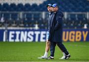 15 December 2023; Senior coach Jacques Nienaber, right, and backs coach Andrew Goodman during a Leinster Rugby captain's run at the RDS Arena in Dublin. Photo by Harry Murphy/Sportsfile