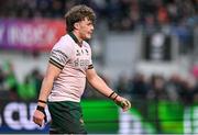 16 December 2023; Cian Prendergast of Connacht leaves the pitch after being shown a yellow card during the Investec Champions Cup Pool 1 Round 2 match between Saracens and Connacht at Stone X Stadium in Barnet, England. Photo by Brendan Moran/Sportsfile