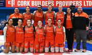 6 January 2024; Killester team before the Basketball Ireland Pat Paudie O'Connor Cup semi-final match between Pyrobel Killester and Gurranabraher Credit Union Brunell at Neptune Stadium in Cork. Photo by Eóin Noonan/Sportsfile