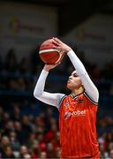 6 January 2024; Jiselle Thomas of Killester during the Basketball Ireland Pat Paudie O'Connor Cup semi-final match between Pyrobel Killester and Gurranabraher Credit Union Brunell at Neptune Stadium in Cork. Photo by Eóin Noonan/Sportsfile