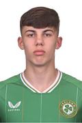 27 September 2023; Max Kovaleskis during Republic of Ireland U16 portrait session at the Pillo Hotel in Ashbourne, Meath. Photo by Seb Daly/Sportsfile