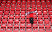 10 January 2024; Derry City new signing Patrick Hoban poses for photographers at The Ryan McBride Brandywell Stadium in Derry. Photo by Stephen McCarthy/Sportsfile