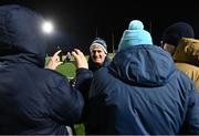 10 January 2024; Limerick manager John Kiely is interviewed after the Co-Op Superstores Munster Hurling League Group A match between Clare and Limerick at Clarecastle GAA astro pitch in Clare. Photo by Piaras Ó Mídheach/Sportsfile