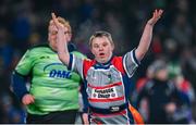 13 January 2024; Action between Balbriggan Stingers and Mullingar Lions during the Bank of Ireland Half-Time Minis at the Investec Champions Cup Pool 4 Round 3 match between Leinster and Stade Francais Paris at the Aviva Stadium in Dublin. Photo by Seb Daly/Sportsfile